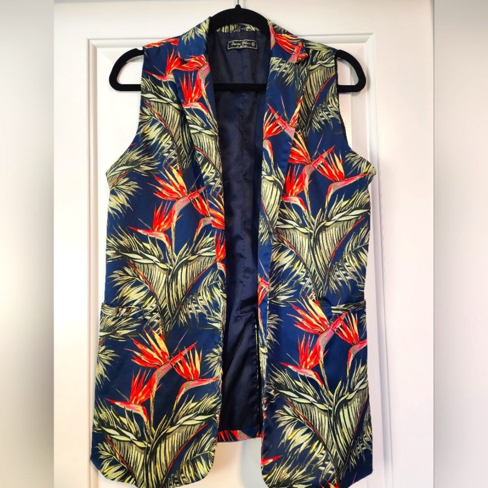 Blazer Vest, Medium, Tropical